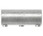 T-Stück lang, schräg, variabel 0 - 11°, für Rohr Ø 42,4mm, Temperguss, feuer- und nachträglich elektroverzinkt