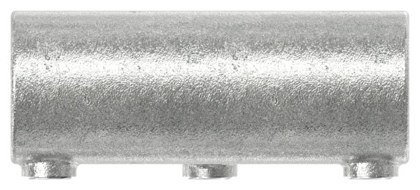 T-Stück lang, schräg, variabel 0 - 11°, für Rohr Ø 42,4mm, Temperguss, feuer- und nachträglich elektroverzinkt