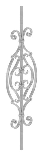 Zierstab 16x8mm, gerillt, Barock, H: 900mm (Art. 1600)