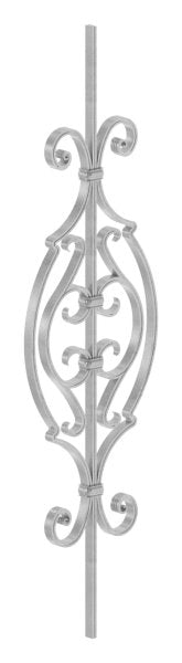 Zierstab 16x8mm, gerillt, Barock, H: 900mm (Art. 1600)