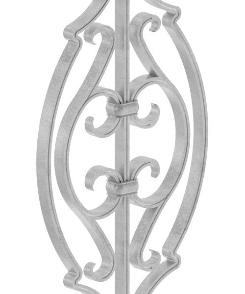 Zierstab 16x8mm, gerillt, Barock, H: 900mm (Art. 1600)