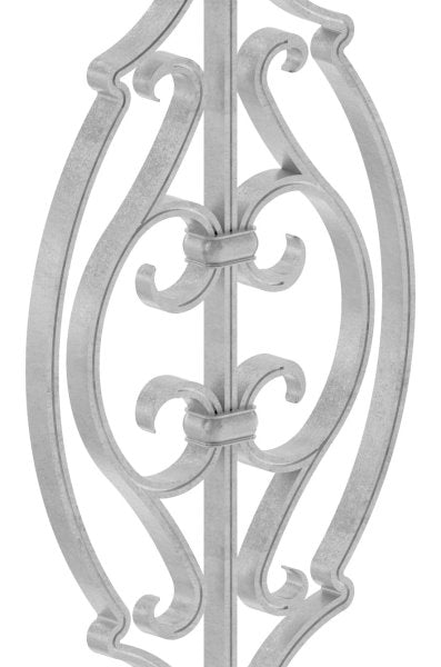 Zierstab 16x8mm, gerillt, Barock, H: 900mm (Art. 1600)