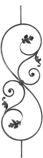 Zierstab 16x8mm, gerillt, Barock, H: 900mm (Art. 1601)