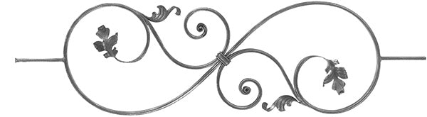 Zierstab 16x8mm, gerillt, Barock, H: 900mm (Art. 1601)