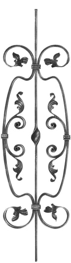Zierstab 16x8mm, gerillt, Barock, H: 900mm (Art. 1602)