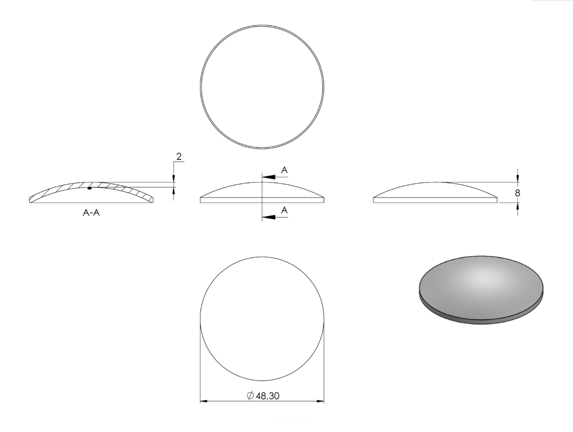 Zeichnung Rohrabschlussschale für Rohr Ø 48,3 mm