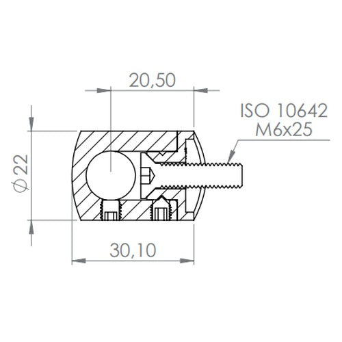 Anschluss für Rohrdurchmesser 42,4 mm