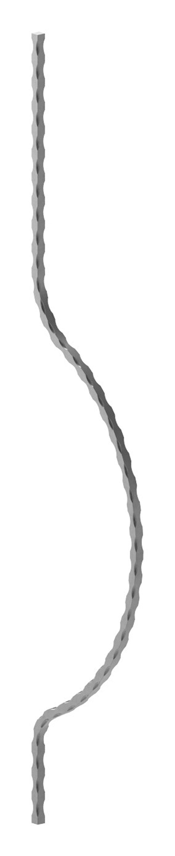 Korbgitterstab 12x12mm, gehämmert, H: 1000mm (Art. 1701)