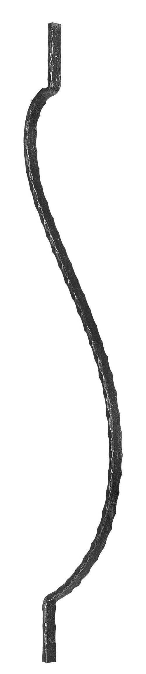 Korbgitterstab 20x12mm, gehämmert, H: 1000mm