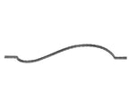Korbgitterstab 20x12mm, gehämmert, H: 1000mm