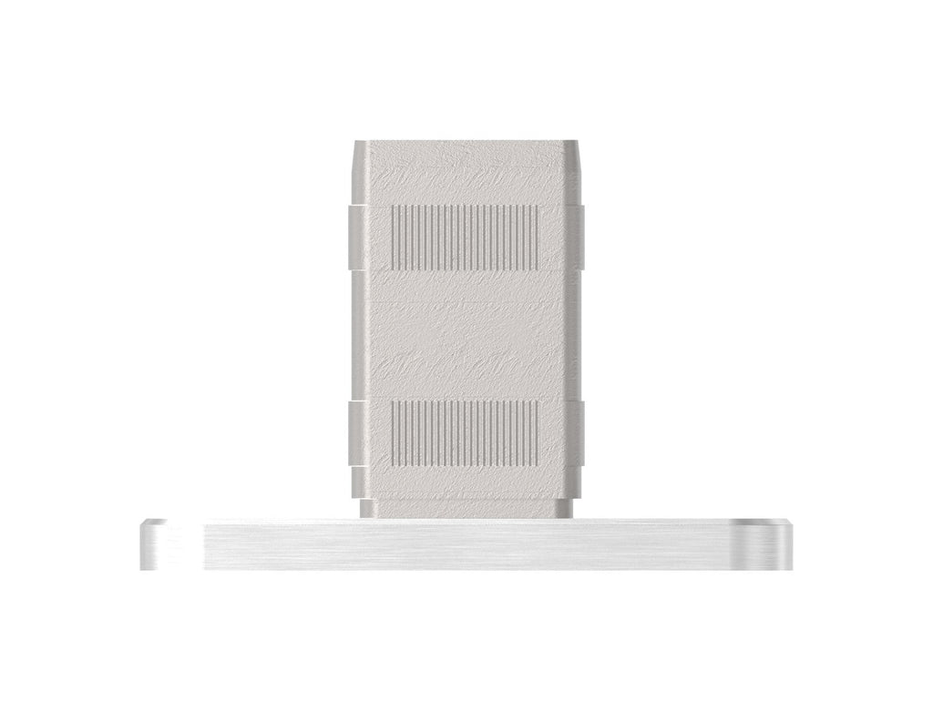 Edelstahl Wand- und Bodenanker für Vierkantrohre, zum Einschlagen, 4 Bohrungen, V2A / V4A