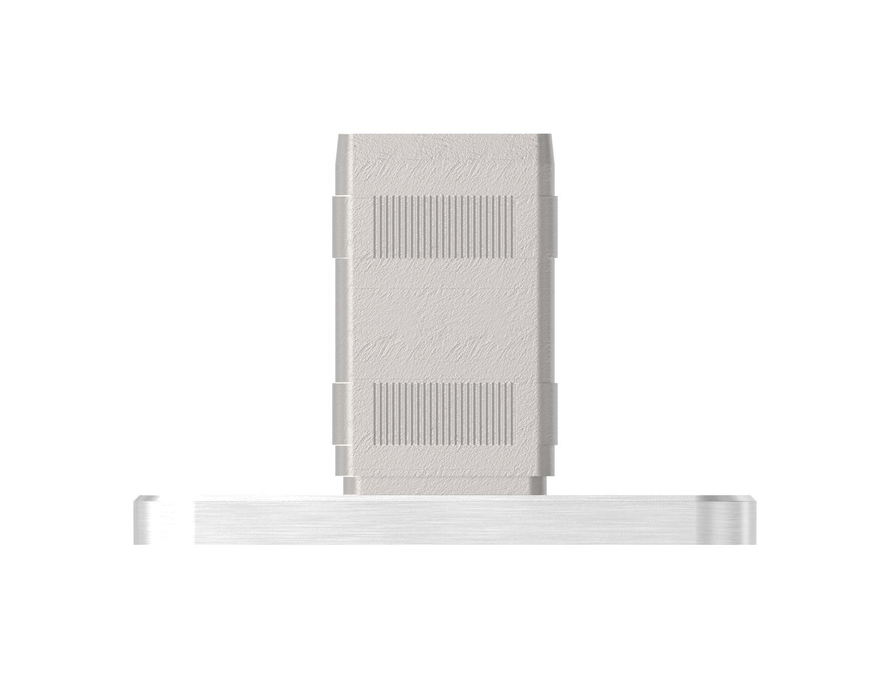 Edelstahl Wand- und Bodenanker für Vierkantrohre, zum Einschlagen, 4 Bohrungen, V2A / V4A