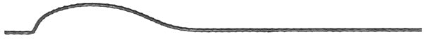 Korbgitterstab 12x12mm, gehämmert, H: 1500mm