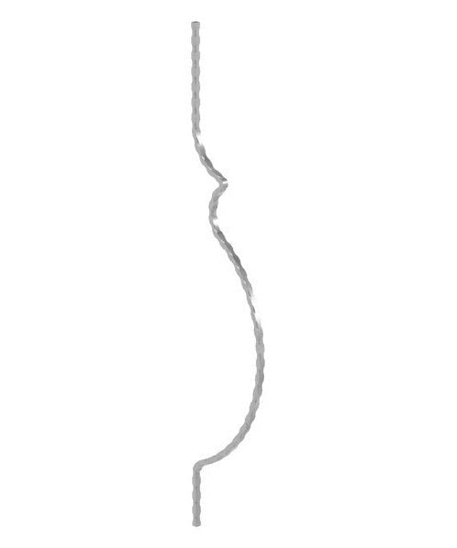 Korbgitterstab 12x12mm, gehämmert, H: 1000mm, mit Nase