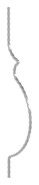 Korbgitterstab 12x12mm, gehämmert, H: 1000mm, mit Nase