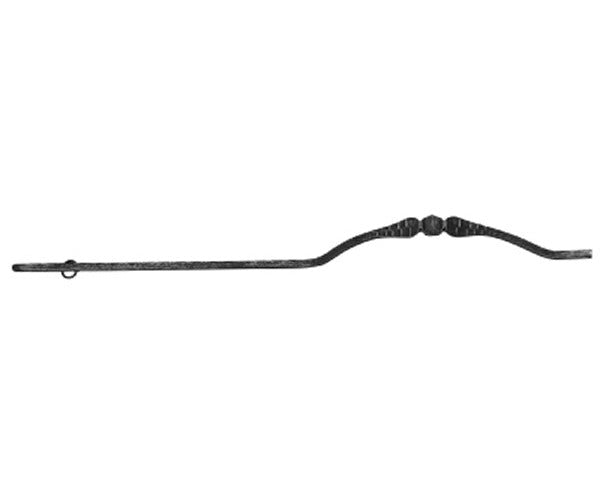Korbgitterstab 12x12mm, gehämmert, H: 1000mm, mit Kugel