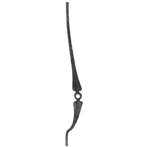 Korbgitterstab 13x13mm, gehämmert, H: 950mm, 1x Ring