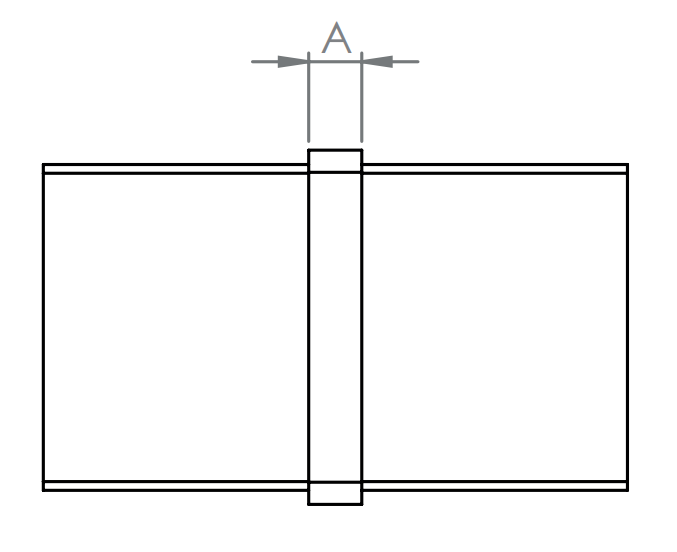Rohrverbinder für Rechteck-Nutrohr 60 x 40 x 1,5 mm, V2A