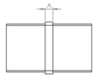 Rohrverbinder für Rechteck-Nutrohr 60 x 40 x 1,5 mm, V2A