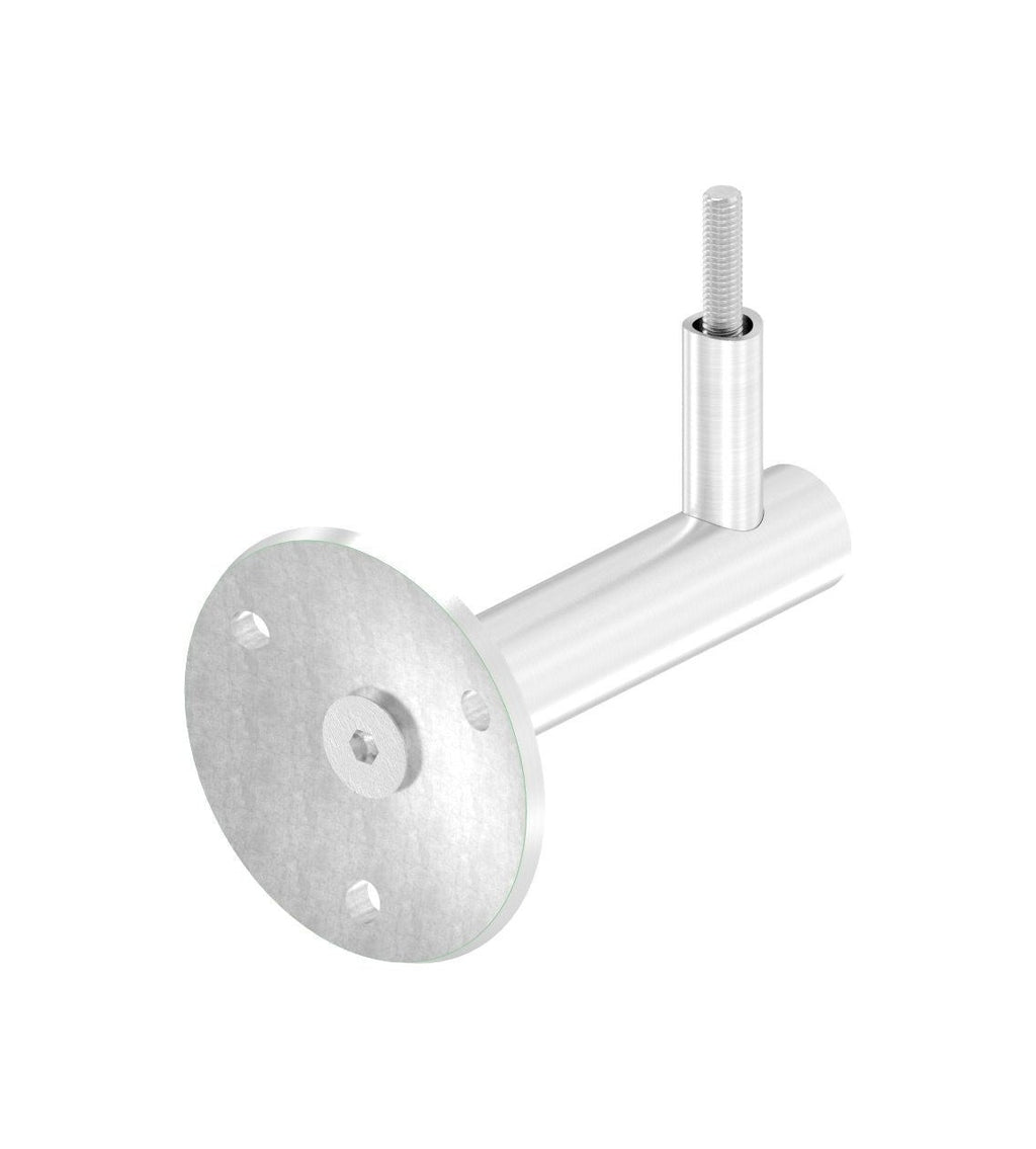 verschraubter Handlaufhalter mit Durchgangsbohrung und Linsenkopfschraube, V2A