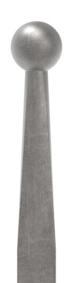 Zaunstab 12x12mm, Kugel 16mm, konisch zulaufend, Kugel angeschmiedet