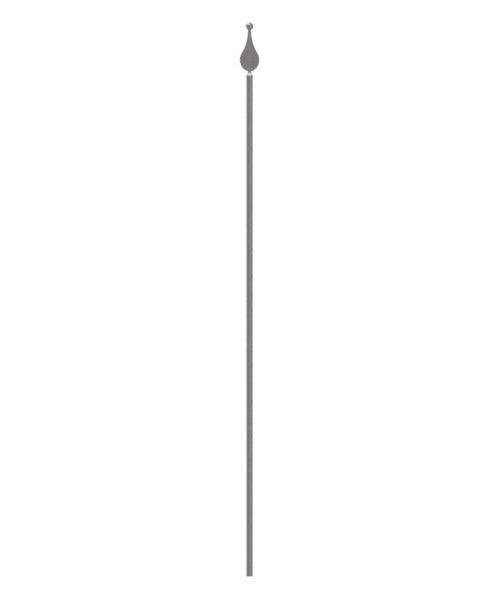 Zaunstab Ø 12mm, Spitze und Kugel