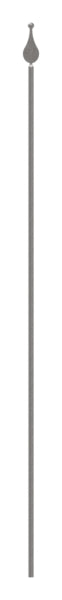 Zaunstab Ø 12mm, Spitze und Kugel