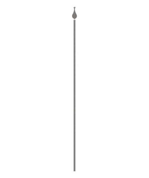 Zaunstab Ø 14mm, H: 1200mm, Spitze und Kugel