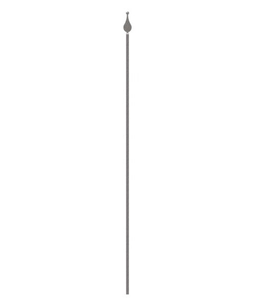 Zaunstab 12x12mm, Spitze und Kugel