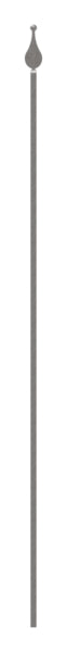 Zaunstab 12x12mm, Spitze und Kugel