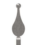 Zaunstab 12x12mm, Spitze und Kugel