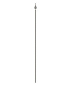 Zaunstab 14x14mm, H: 1200mm, Spitze und Kugel