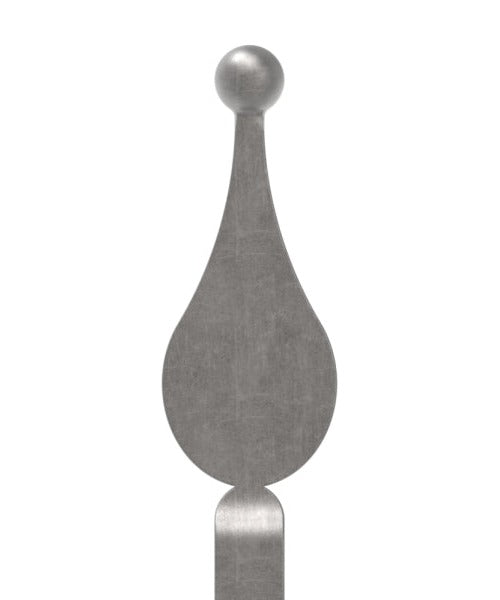 Zaunstab 14x14mm, H: 1200mm, Spitze und Kugel