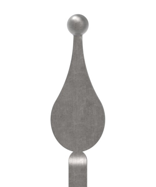 Zaunstab 12x12mm, Spitze und Kugel