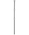 Pfosten aus 30mm rund, H: 1200mm, 3x gelocht, oberes Loch 30 mm 2. und 3. Loch 25mm, LA 320mm
