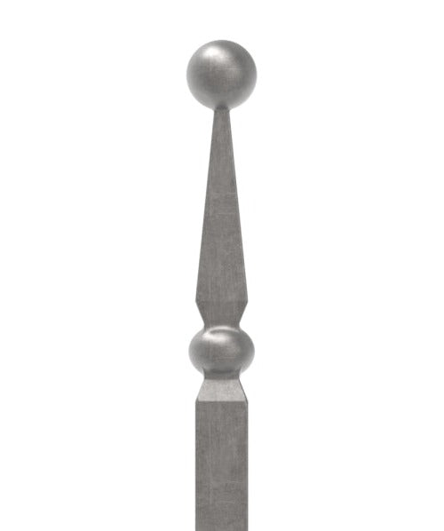 Zaunstab 12x12mm, H: 1000mm, konisch, Kugel Ø 16mm