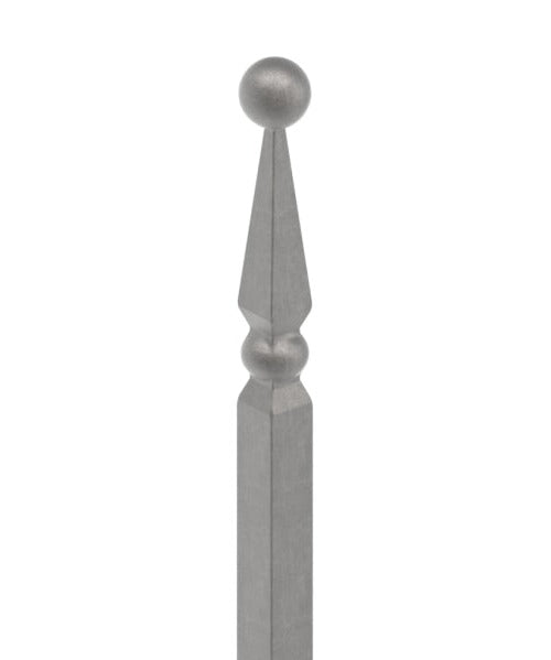 Zaunstab 12x12mm, H: 1000mm, konisch, Kugel Ø 16mm