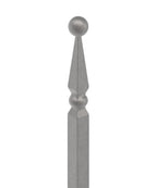 Zaunstab 12x12mm, H: 1000mm, konisch, Kugel Ø 16mm