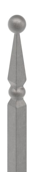 Zaunstab 12x12mm, H: 1000mm, konisch, Kugel Ø 16mm