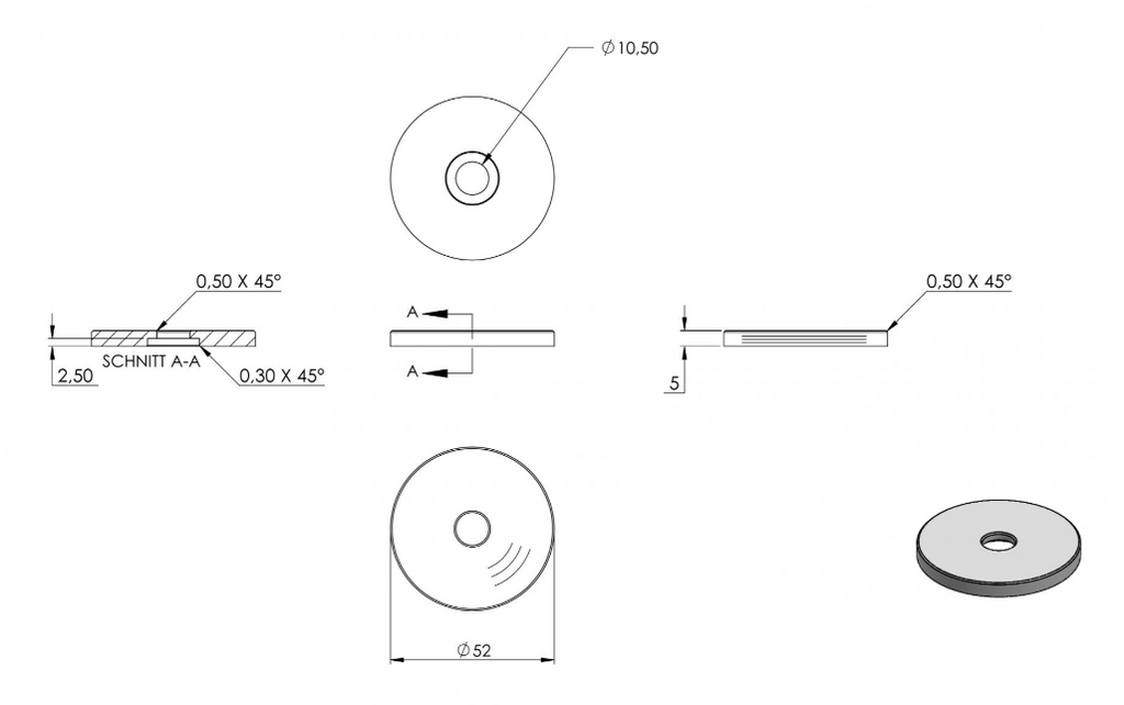 Zeichnung BRENK-fix® Verlängerungsstück 5 mm
