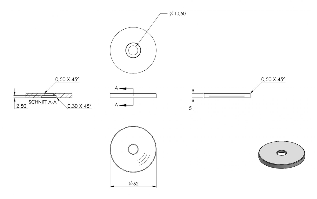 Zeichnung BRENK-fix® Verlängerungsstück 5 mm