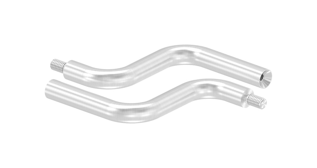 Bügel Edelstahl, 2 x 90° gebogen,1 x Außengewinde, 1 x Innengewinde, V2A