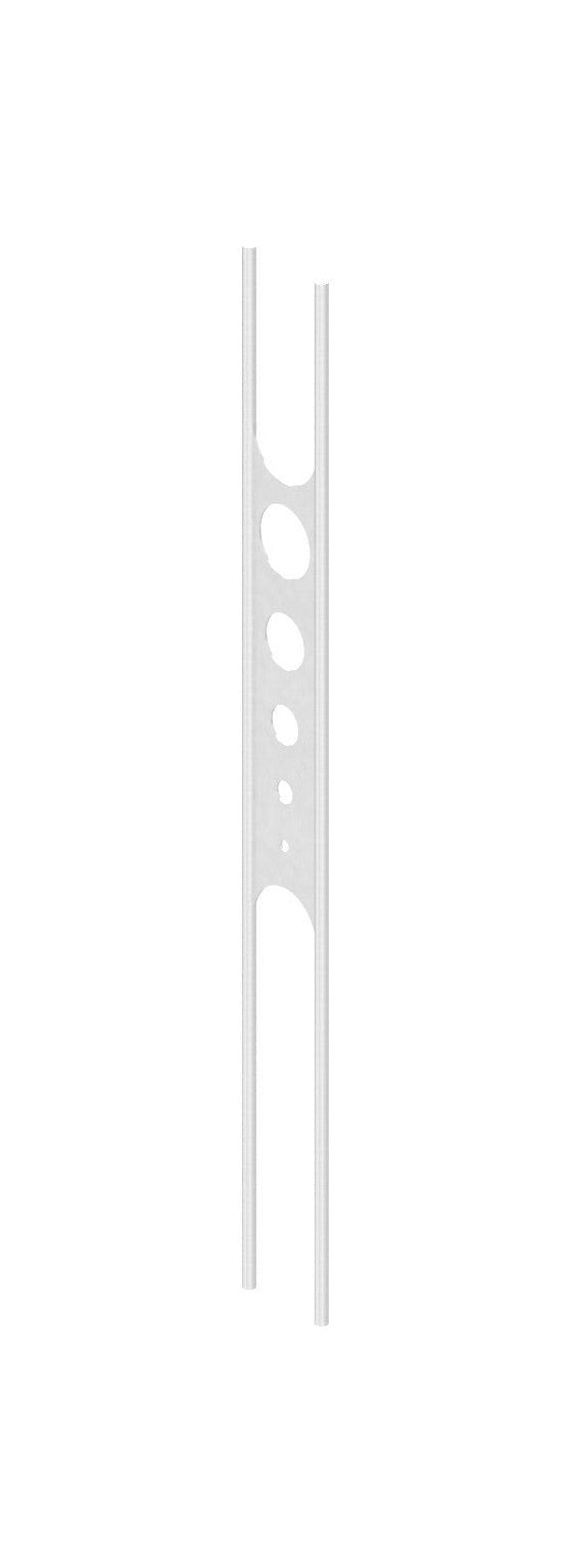 Designstab mit Lochblech, Länge 950 mm, V2A