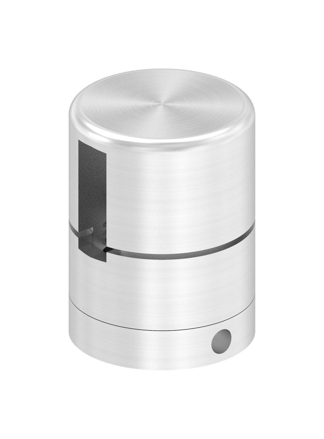 BRENK-fix® Grundhalter für Flachstäbe, mit Innengewinde M8 / Aluminium, V2A