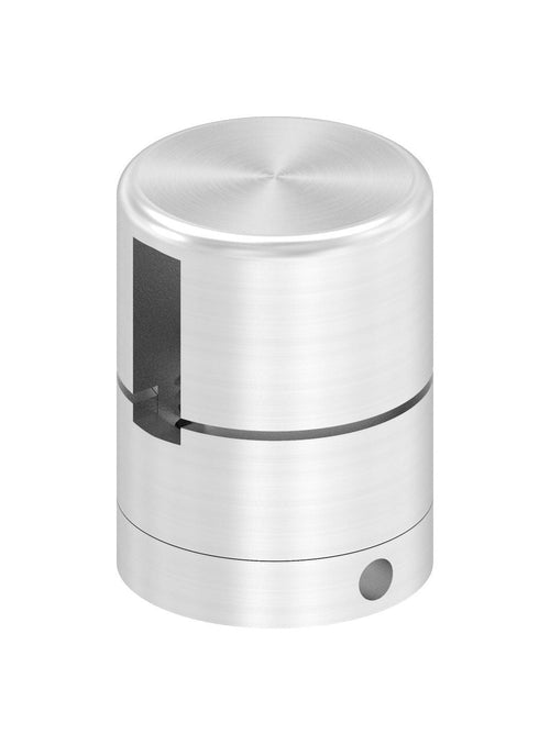 BRENK-fix® Grundhalter für Flachstäbe, mit Innengewinde M8 / Aluminium, V2A