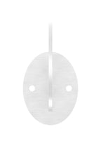 Handlaufträger zum Anschrauben, Stärke 4 mm, mit ovaler Ronde mit 2 Bohrungen, V2A