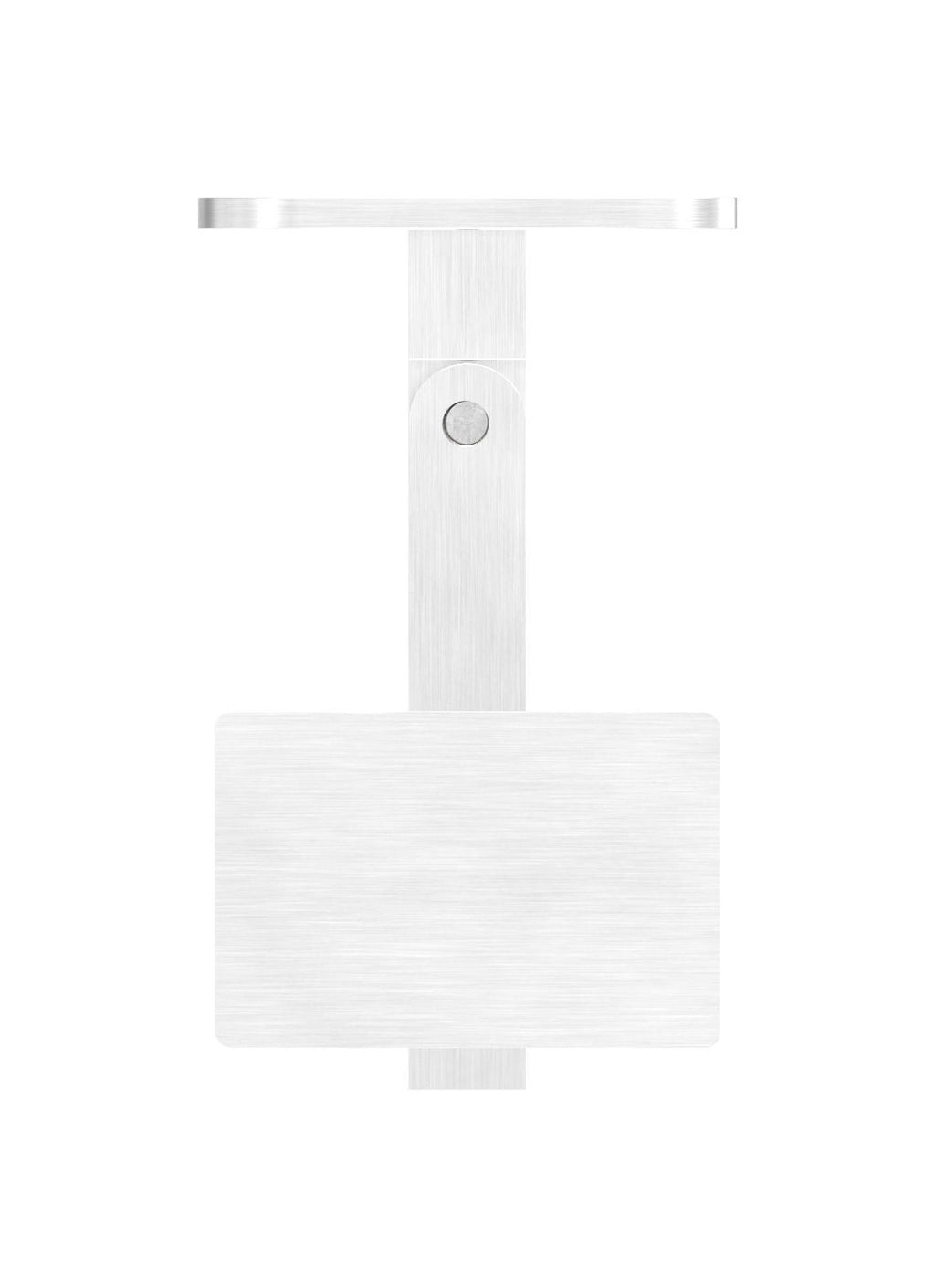 höhenverstellbarer Handlaufhalter für Glas, mit Gelenk und Halteplatte, V4A