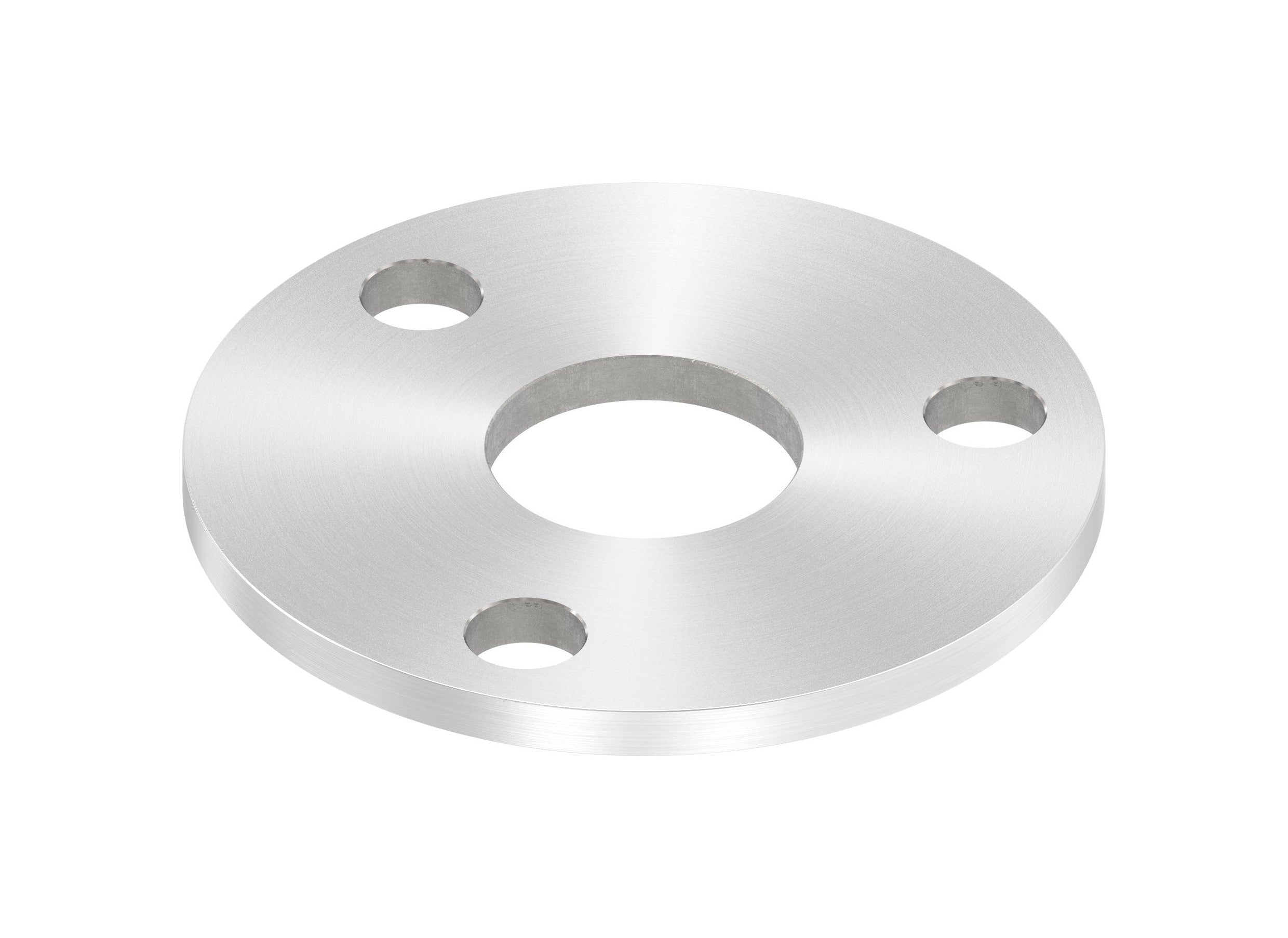 Ankerplatte Ø 110 x 6 mm, Mittelbohrung Ø 33,7 mm, 3 Bohrungen Ø 11 mm, Rundschliff