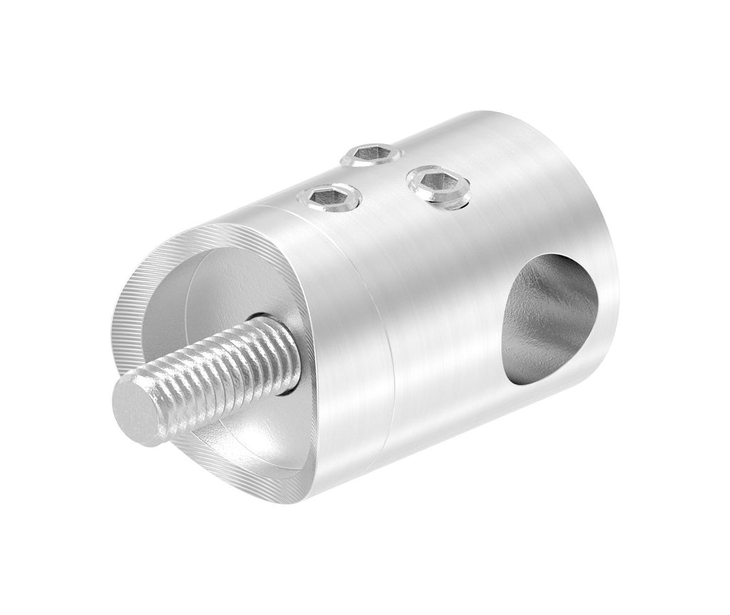 Querstabhalter mit Anschluss für Rohr Ø 33,7 mm, Durchgangsbohrung 10,2 mm