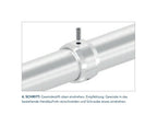 Handlauferhöhung für Rohr Ø 42,4 x 2,0 mm, geeignet zur nachträglichen Montage, V2A / V4A